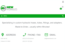 Tablet Screenshot of newhydraulics.com